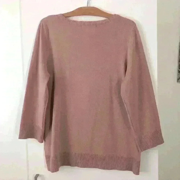 Dusty rose fine knit top NWOT - Picture 2 of 5